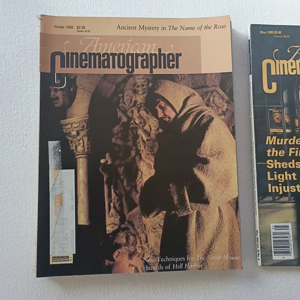 Lot of 5 American Cinematographer Magazines Vintage Years‎ 85, 86, 95
